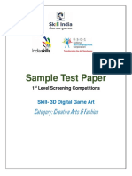 Sample Test Paper - 3D - 1st Level