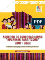 Acuerdo de Gobernabilidad "Apurímac para Todos" 2019-2022