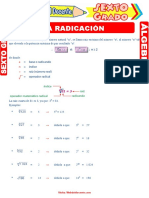 La Radicación y Sus Propiedades para Sexto Grado de Primaria