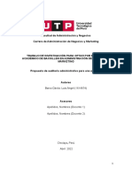 Estructura informe trabajo de investigación