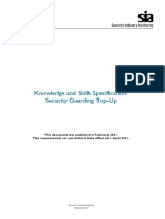 Knowledge and Skills Specification: Security Guarding Top-Up