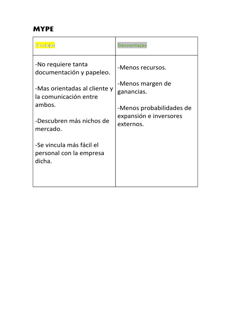 MYPE | PDF