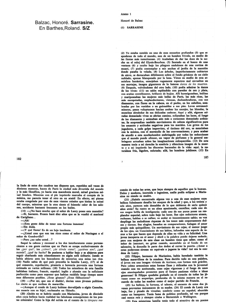 Balzac. Sarrasine PDF