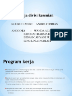 Program Kerja Divisi Kesenian