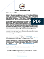 Circular nacional interna, equipo Cumbre Nacional Agraria, MAPA