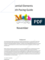 Essential Elements Math Pacing Guide November