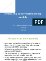 Evaluating Supervised Learning Models: CS771: Introduction To Machine Learning Nisheeth