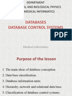 DATABASES - Database Control Systems