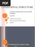 Conditional Structure: Computer Organization and Assembly Language Lec #18