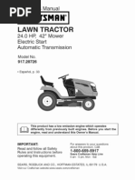 Lawn Tractor 917.28726 Operators Manual