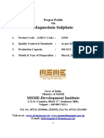 Project Profile On Magnesium Sulphate