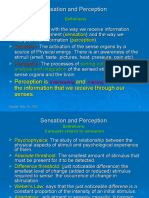 Mid Term 3 Sensation and Perception