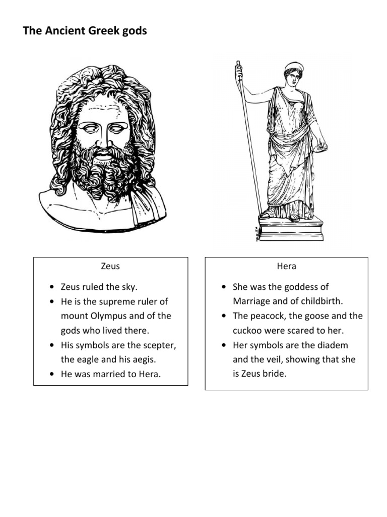 Overview of Ancient Greek Gods | PDF | Zeus | Hades