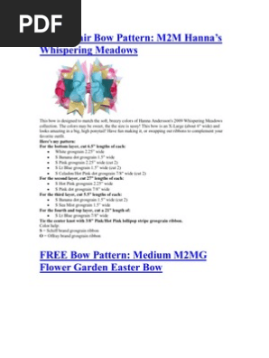 FREE Hair Bow Pattern