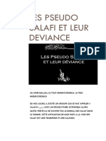 Les Pseudo Salafi Et Leur Deviance