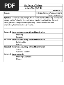 UNIT 1 Forensic Accounting Mcom 4th Sem