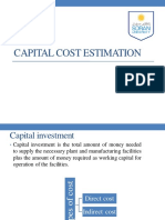 Capital cost estimation techniques