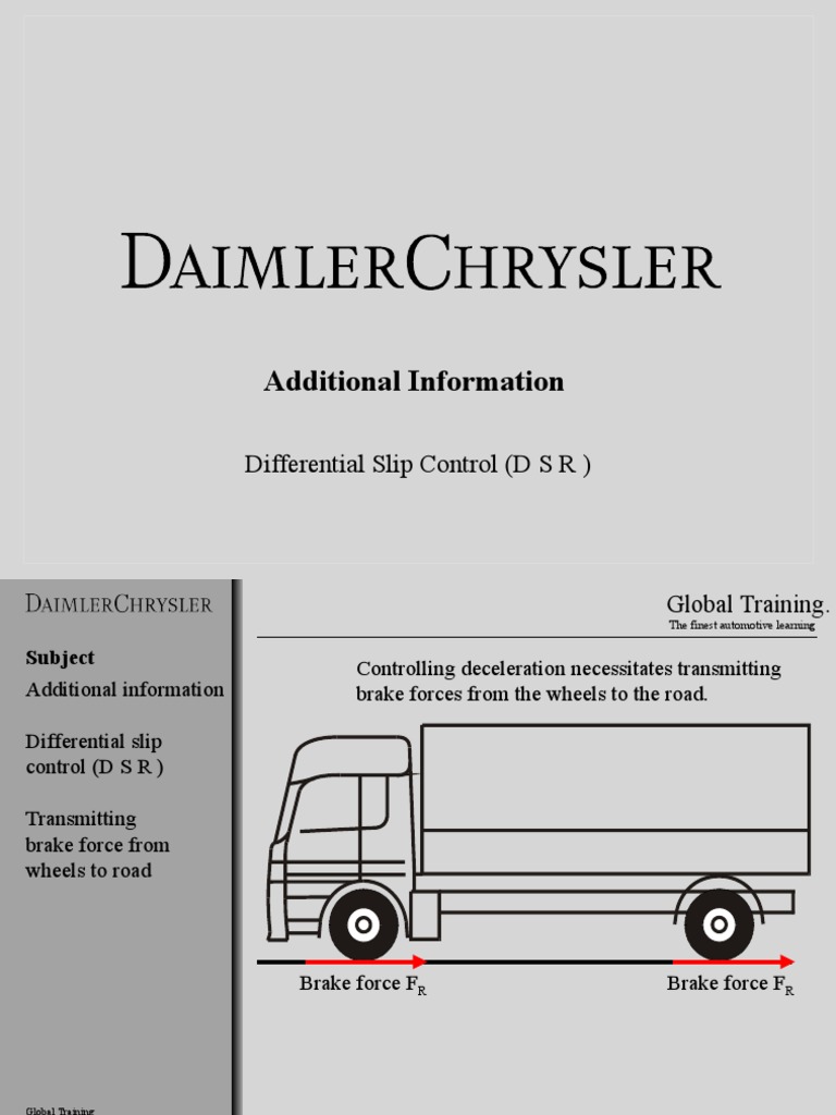 Differential Slip Control Training Guide | PDF | Automotive Industry ...