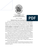 SENTENCIA  DE LA SALA CONSTITUCIONAL DE FALTA DE NOTIFICACION