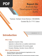 Android App Development Using Kotlin: Report On