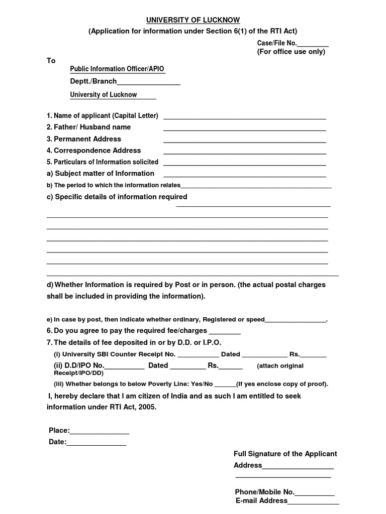 202110221519337101rti Form | PDF | Government | Justice
