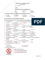 Tiếng Anh 6 Smart World - Unit 8 Test - Answer key