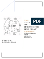 Application of Social Research Findings in The Field of Law: Topic