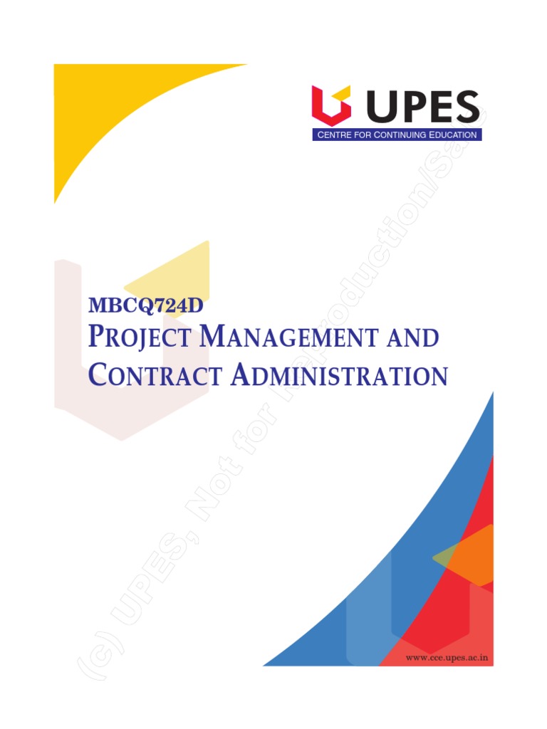 Project Management Contract Administration Semester 2 Download