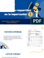 Documentos requeridos para importación