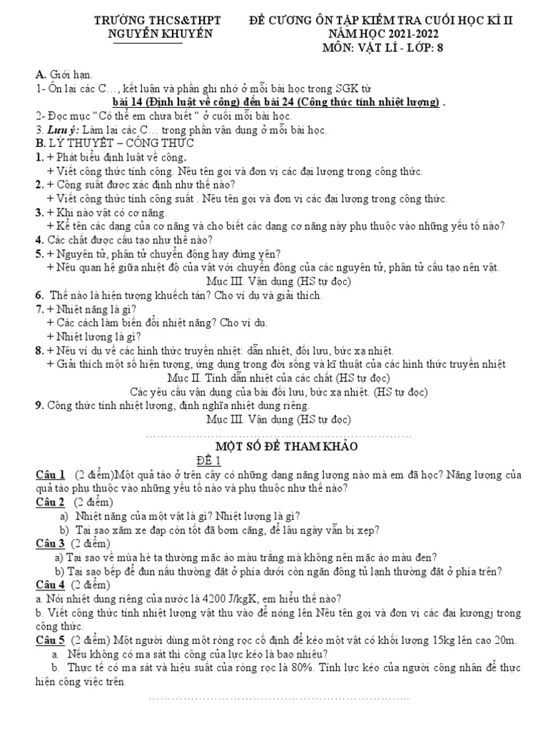 6. Phương Trình Cân Bằng Nhiệt