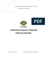 Construcción tanques soldadura