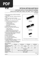 ST72101/ST72212/ST72213: 8-Bit Mcu With 4 To 8K Rom/Otp/Eprom, 256 Bytes Ram, Adc, WDG, Spi and 1 or 2 Timers