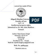 Aligarh Muslim University Faculty of Law: Trade Secret Law Under IP Law