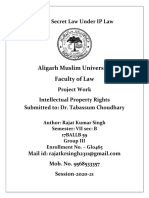 Aligarh Muslim University Faculty of Law: Trade Secret Law Under IP Law