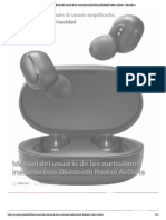 Manual Del Usuario de Los Auriculares Inalámbricos Bluetooth Redmi AirDots - Manuales +