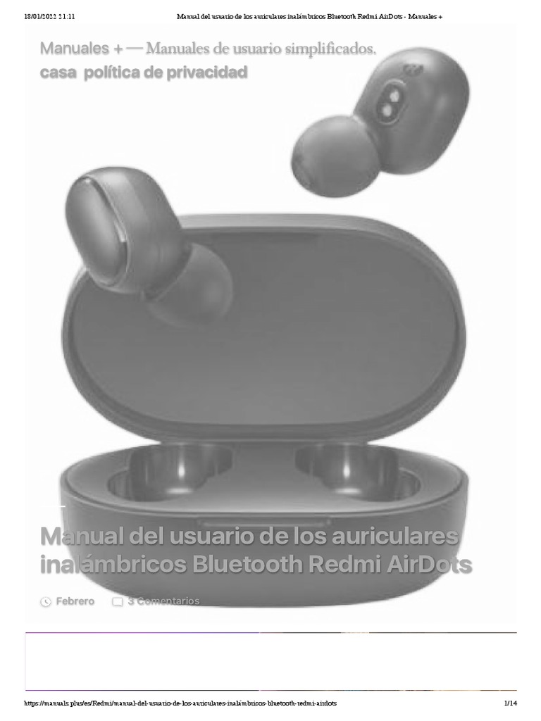 Manual de usuario de los auriculares inalámbricos Bluetooth Sony