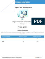 Evaluación - FCS Matemática