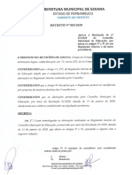 DECRETO 05 de 30 de Janeiro de 2020