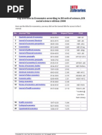 Download Top Journals in Economics According to ISI Web of Science JCR Social Science Edition 2008 by NTUSubjectRooms SN57420308 doc pdf