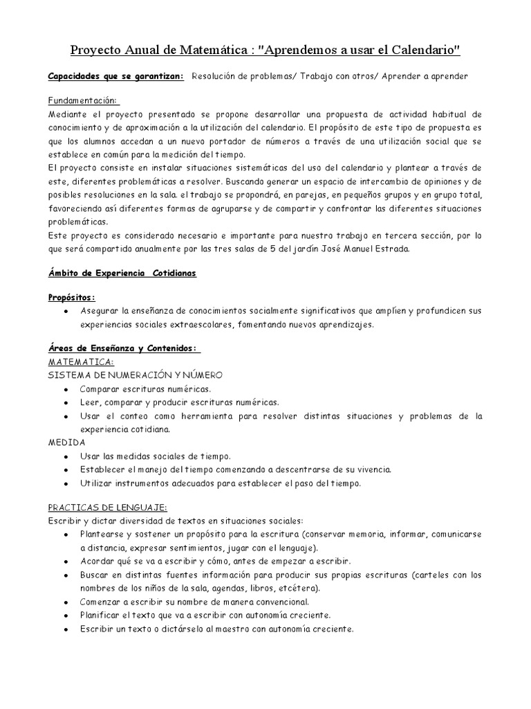 Matematica Calendario Mensual y Semanal | PDF | Aprendizaje | Calendario