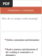 Connotation Versus Denotation