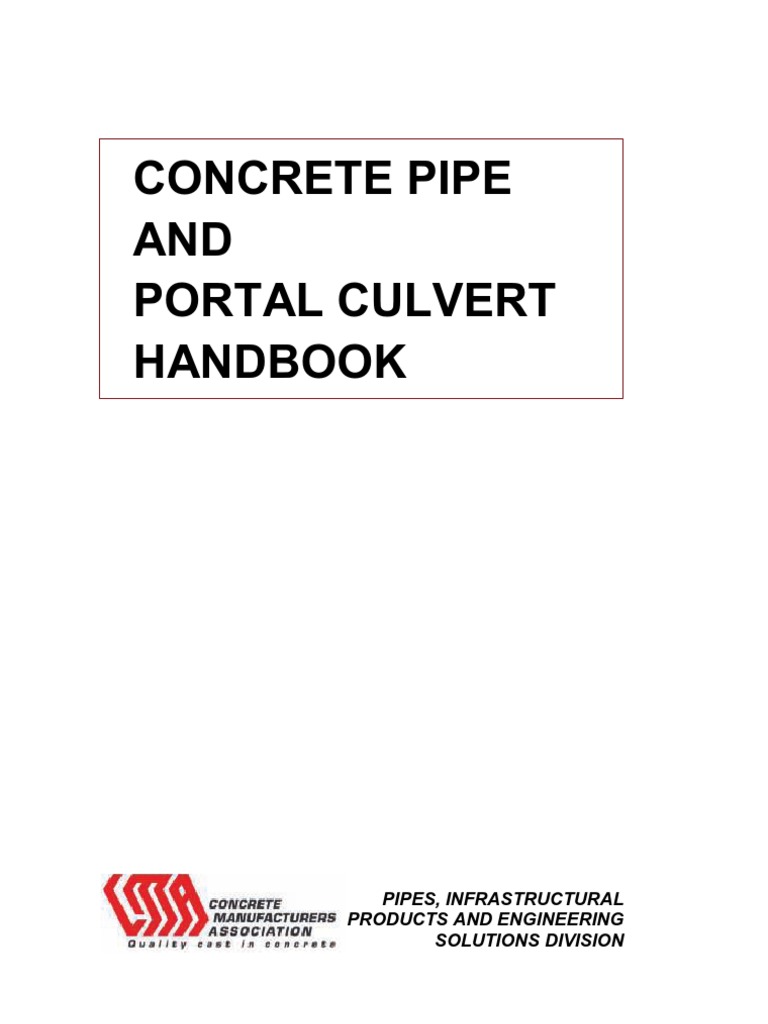 Concrete Pipe and Culvert Handbook | PDF | Civil Engineering | Building ...