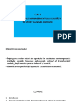 Curs 2 - Aspecte Ale Managementului Calitatii in Sport La Nivel Sistemic