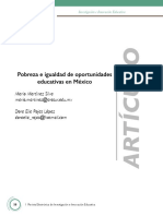 Pobreza e Igualdad de Oportunidades Educativas en México