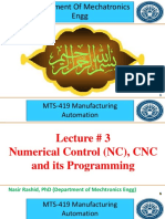 Lec # 3 NC, CNC and Its Programing