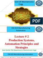 Lec#2 - Production Systems, Automation Principles Strategies