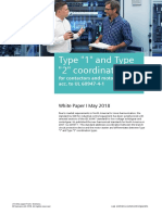 Type "1" and Type "2" Coordination: For Contactors and Motor Starters Acc. To UL 60947-4-1