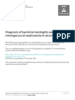 Bacterial Meningitis and Meningococcal Septicaemia in Under 16s Diagnosis of Bacterial Meningitis and Meningococcal Septicaemia in Secondary Care