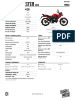 Ficha técnica de moto