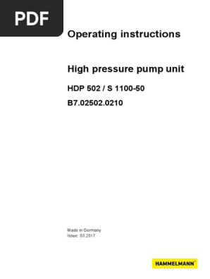 HDP 502 S 110050, PDF, Valve